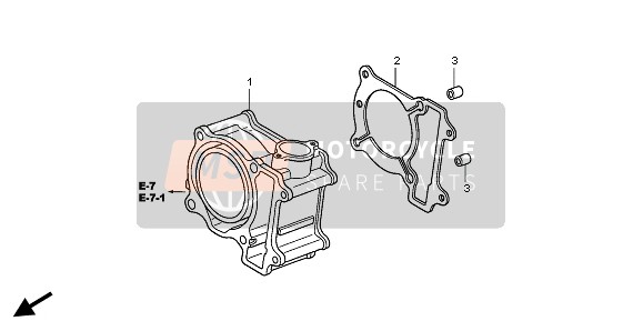 Honda FES125 2005 Cylindre pour un 2005 Honda FES125